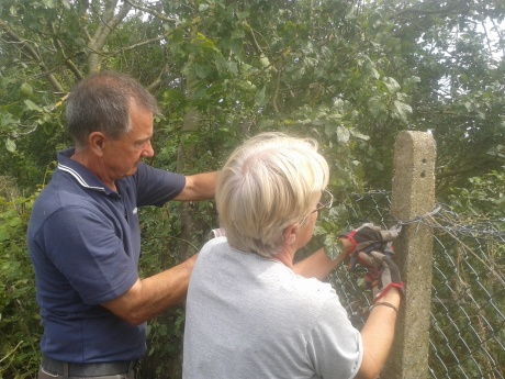 Gill and Peter fence mending
